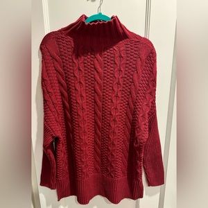 Mock turtleneck red sweater